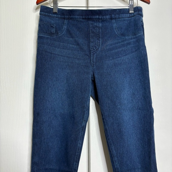 Spanx Jean-ish Ankle Leggings in Twilight Rinse Dark Wash Blue Size M - Picture 10 of 11